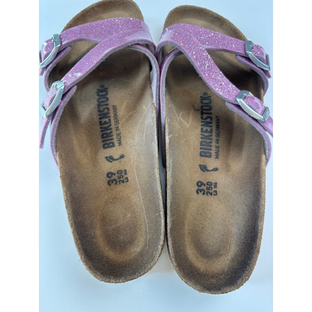 Birkenstock Franca Sandals Pink Glitter Women 39 Cosmic Sparkle Orchid Strappy - Picture 2 of 9
